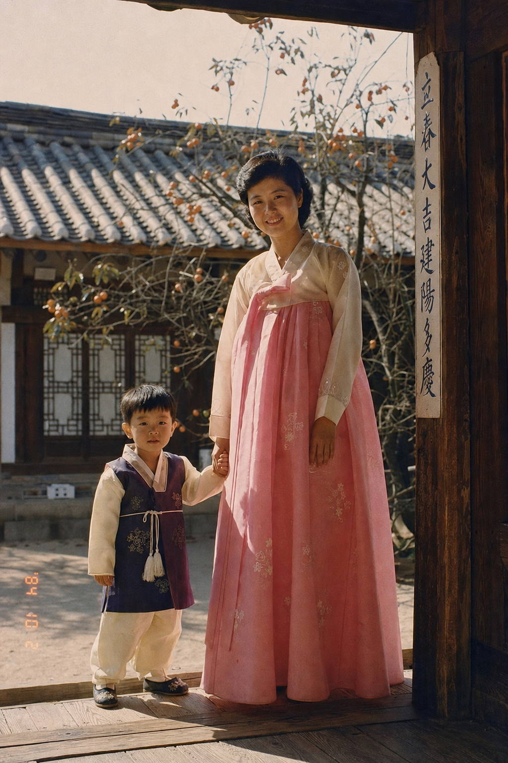 복원 후 — 한복 모자 사진